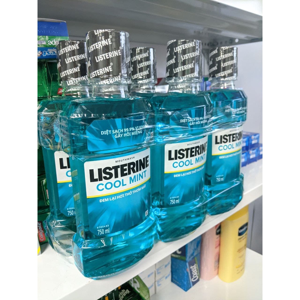 Nước xuc miệng Listerine 750ml nước súc miệng listerine