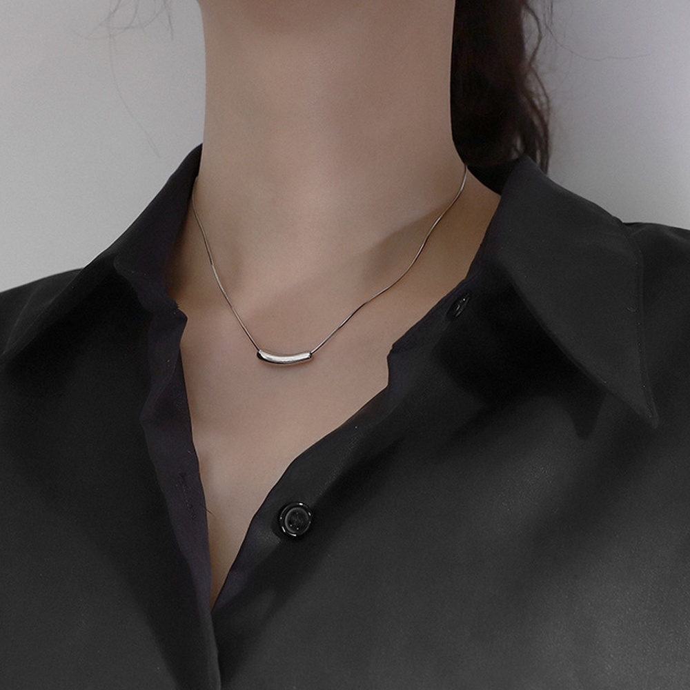 Vòng cổ Bằng Thép Titan Mặt Hình Quả Trứng Phong Cách Hàn Quốc Thời Trang Cho Nữ