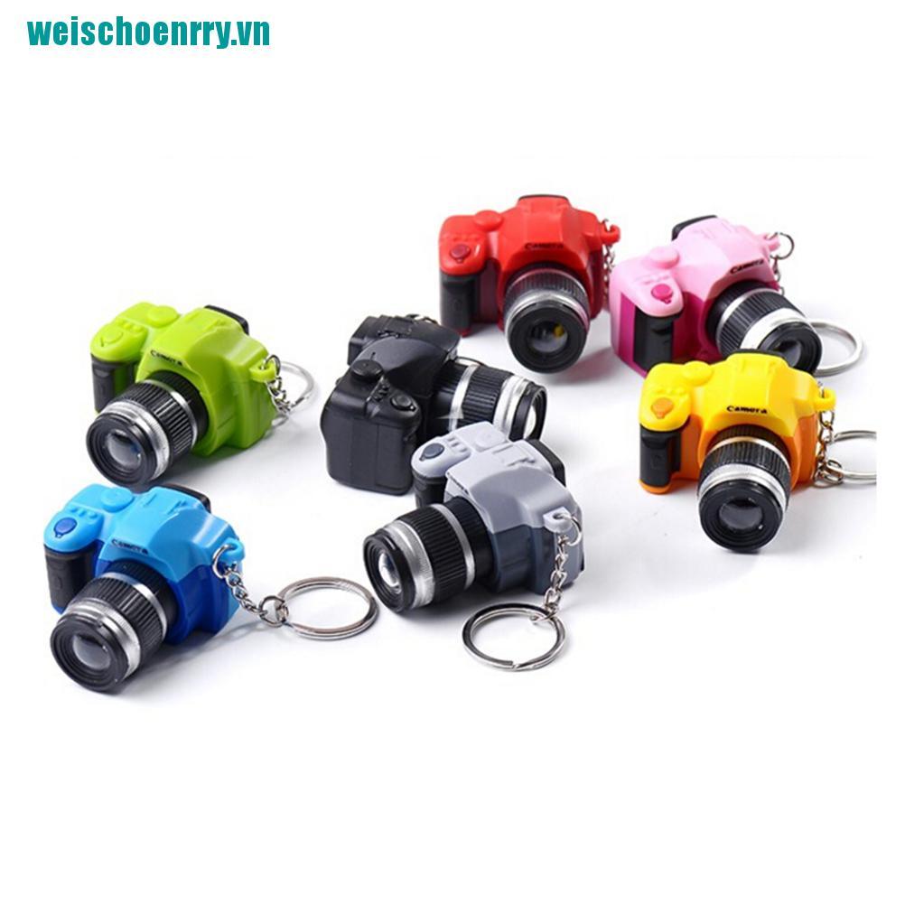Weis♪Móc Khóa Hình Máy Ảnh Có Đèn Flash Và Âm Thanh Dễ Thương