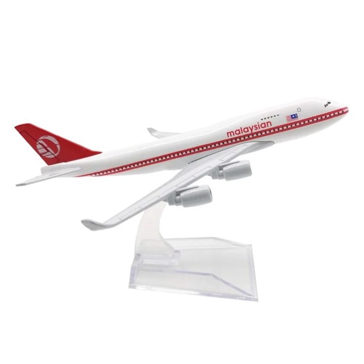 Mô hình máy bay bằng kim loại Boeing B747 B737 B787 B777 16cm MB16 có đế trưng bày