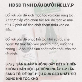 XỊT MỌC TÓC VỎ BƯỞI VÀ BỒ KẾT NEllY