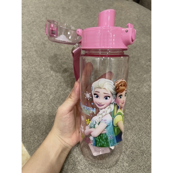 Bình nước elsa, công chúa, doremon, ô tô.. cho bé 550ml. nhựa an toàn