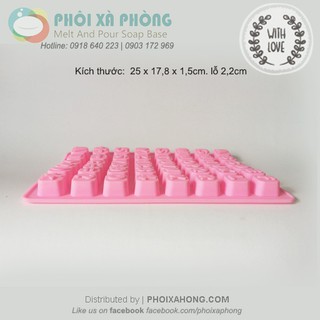 Khuôn silicon chữ số ô vuông