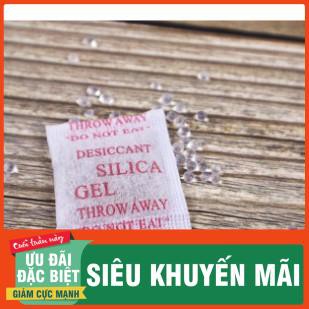 Bịch 200 Hạt hút ẩm Silica gel loại 2 gram dùng hút ẩm các loại Trà hoa, Trà trái cây, bảo quản thực phẩm các loại