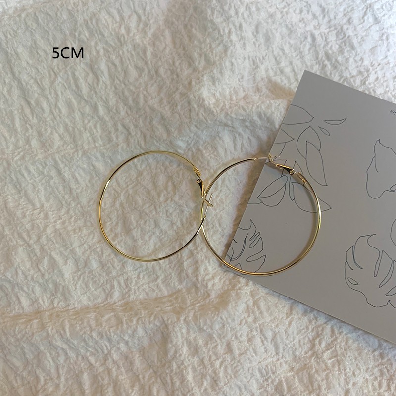 Bông Tai Hình Tròn Đơn Giản Theo Phong Cách Hàn Quốc Dành Cho Nữ