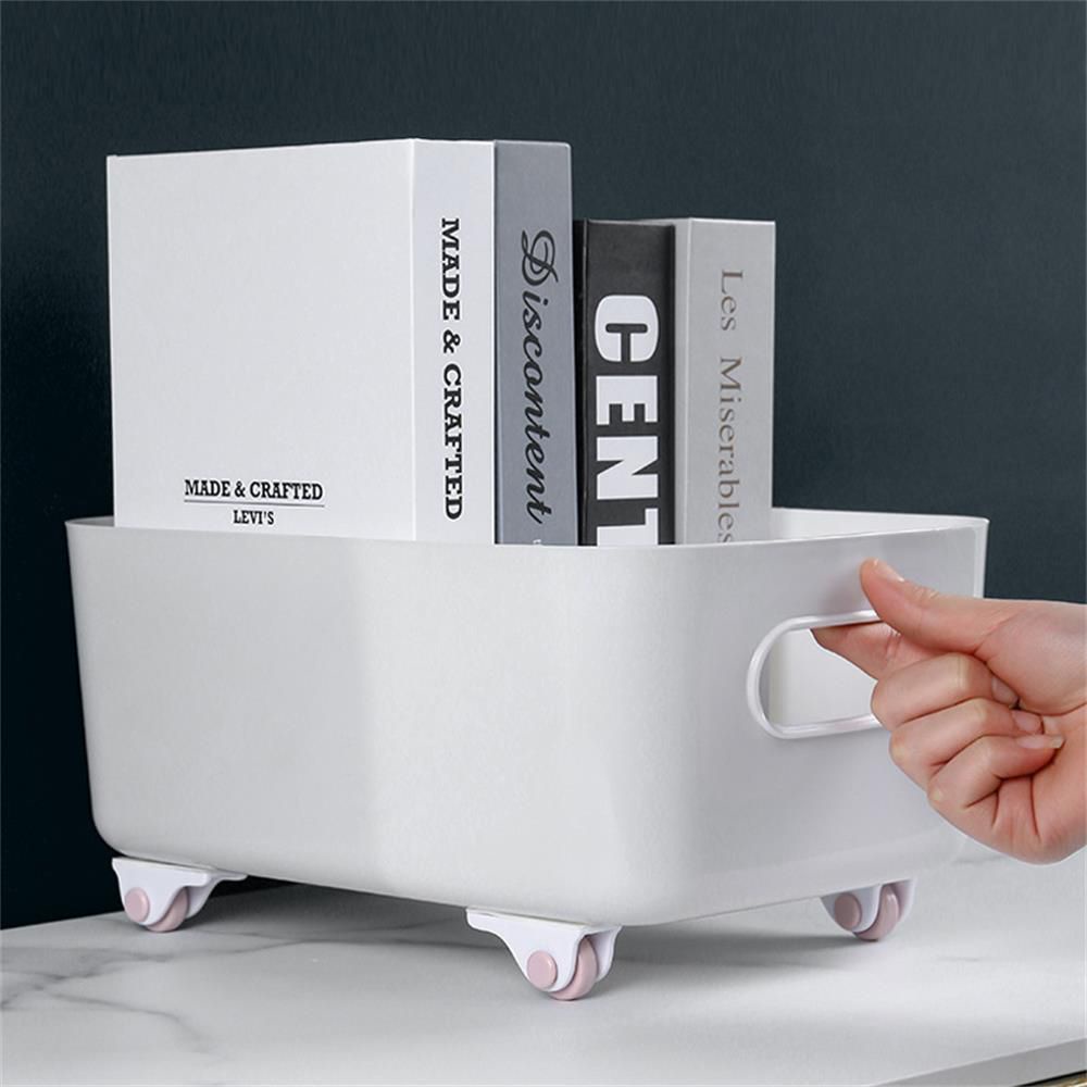 Bộ 4 bánh xe thu nhỏ cứng tự dính không trầy xước dùng để gắn dưới thùng tủ hỗ trợ di chuyển đồ vật