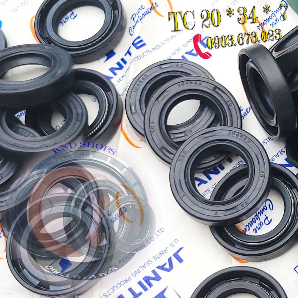 Phớt dầu SOG TC 20*34*7 | NOK TC 20*34*7, Phốt chặn nhớt trục chuyên cho phụ tùng xe máy, máy công nghiệp | KND Shops