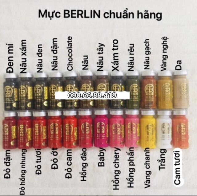 Mực phun xăm Berlin của Đức 10ml