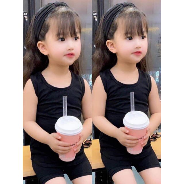 Bộ quần áo kèm ribon bé gái siêu iu