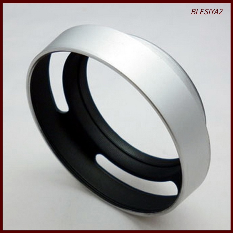 2pcs 40.5mm Metal Tilted Vented Lens Hood Shade for Leica M Aluminum Silver