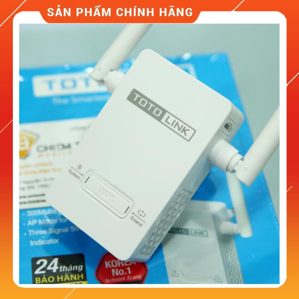 Bộ Kích Sóng Wifi Totolink EX200 2 Anten, Tốc độ 300Mbp Có Repeater Chính Hãng - Kết nối không dây