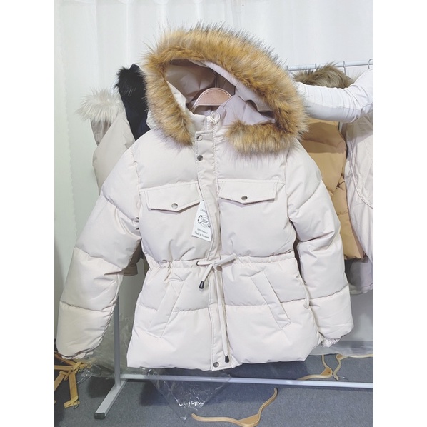 Áo phao rút eo dáng ngắn