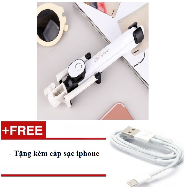 Gậy tự sướng Bluetooth 3 trong 1 kèm chân đế - tặng kèm cáp sạc | BigBuy360 - bigbuy360.vn