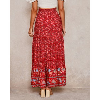 Chân váy thổ cẩm boho dáng dài