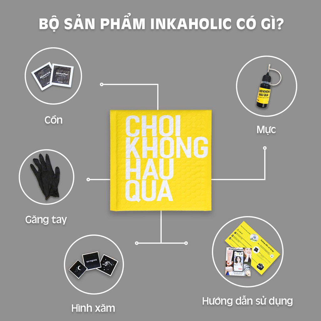 [Giảm giá thần tốc] 💛 [Chủ đề Tự Do] 🦅 Hình xăm tạm thời Inkaholic 15 ngày, mực xăm 100% thành phần tự nhiên và chố