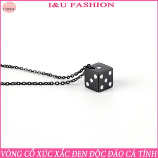 Vòng cổ dây chuyền UNISEX Nam Nữ hình viên xúc xắc đen vô cùng độc đáo cá tính phong cách thời trang hiện đại VC-40