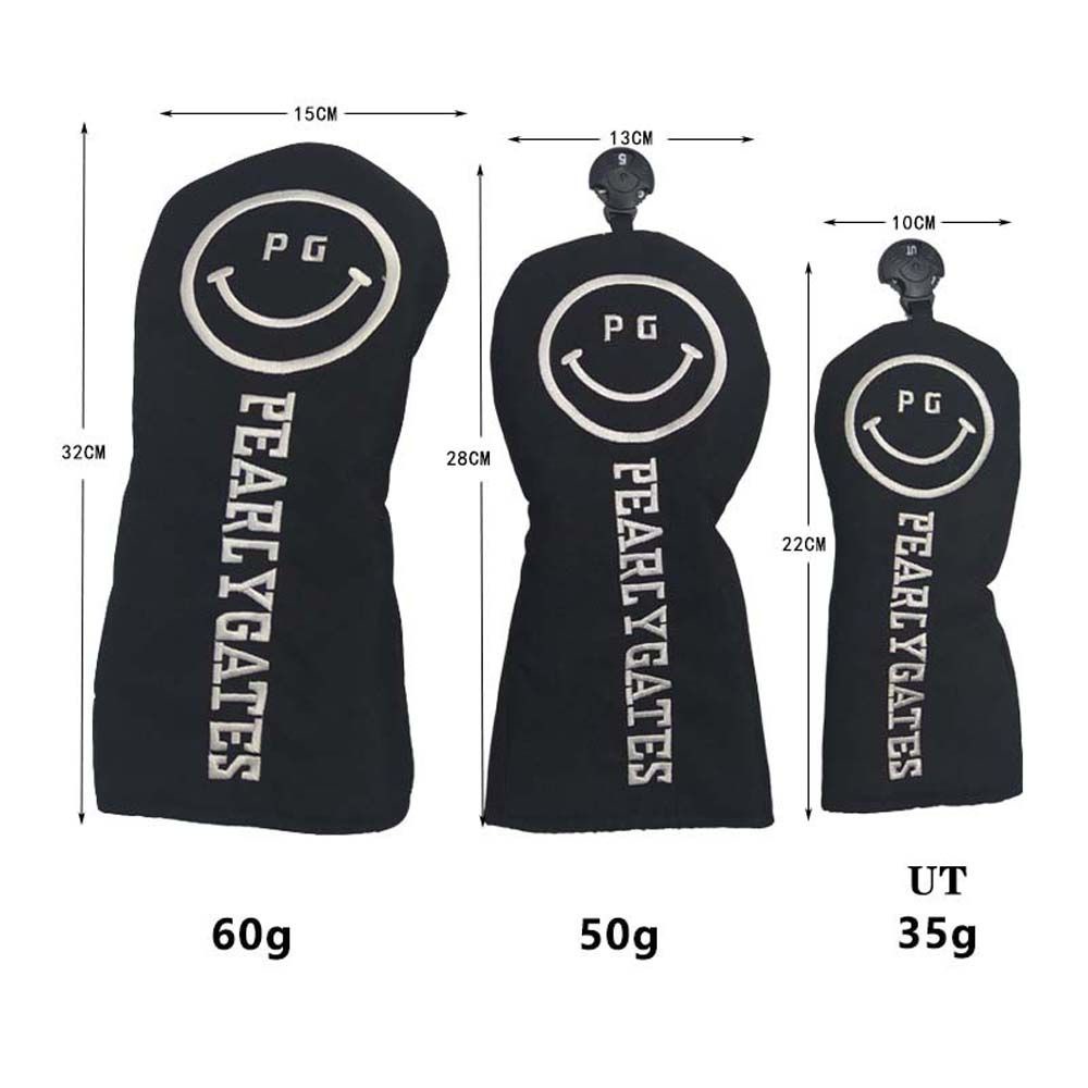 Vỏ bọc bảo vệ đầu gậy đánh golf bằng gỗ hình mặt cười nhiều màu cho nam và nữ