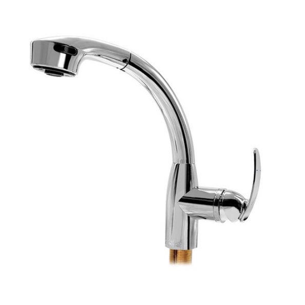 Vòi bồn rửa chén bát nóng lạnh có dây rút bằng Inox 304 cao cấp Hàn Quốc