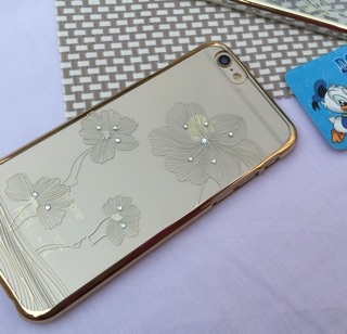 Ốp iphone 6 / 6s  viền xi vàng fullbox