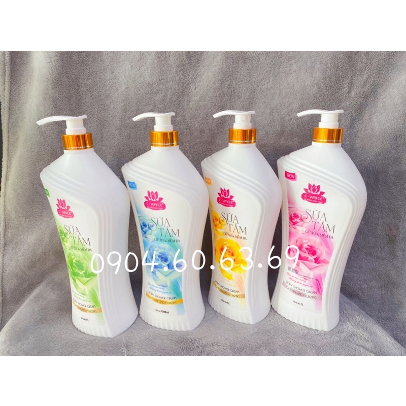 Sữa Tắm CWHITE 1000ml Giữ Ẩm & Mềm Da C White