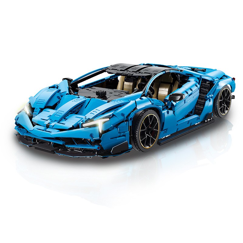 Đồ chơi Lắp ghép Mô hình Lamborghini Super 18k   k98  Super Racing Car LP 770-4  1:8 MOC màu xanh
