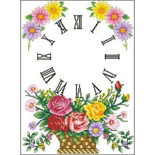 Tranh Thêu Chữ Thập Flower Basket 3