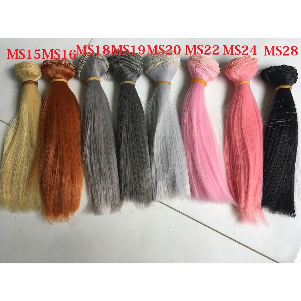 Tép tóc giả 15cm cho búp bê nhiều màu