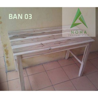Bàn học sinh viên gỗ tự nhiên giá rẻ size 100x50 cao 70cm