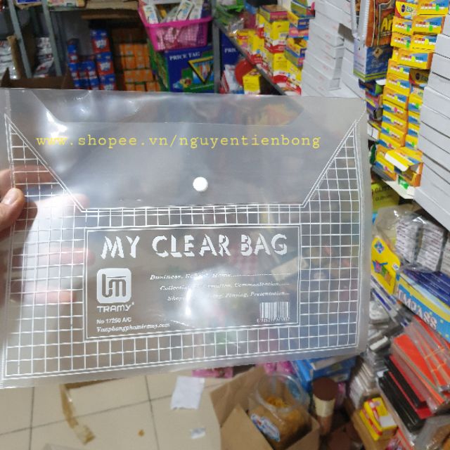 Sỉ 10 túi my clear bag A4 loại dày đẹp