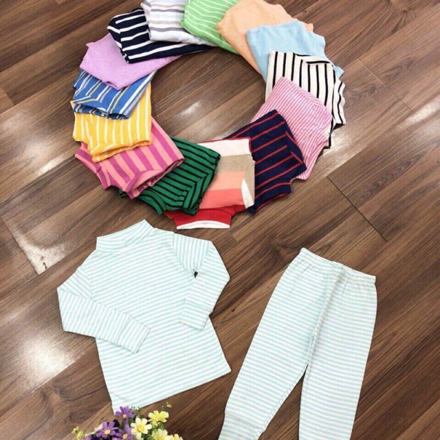 Bộ cotton len cổ 3 phân