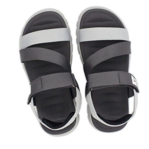 Giày sandal quai chéo nữ, xăng đan cực êm NESTY SB1206 xám phối màu