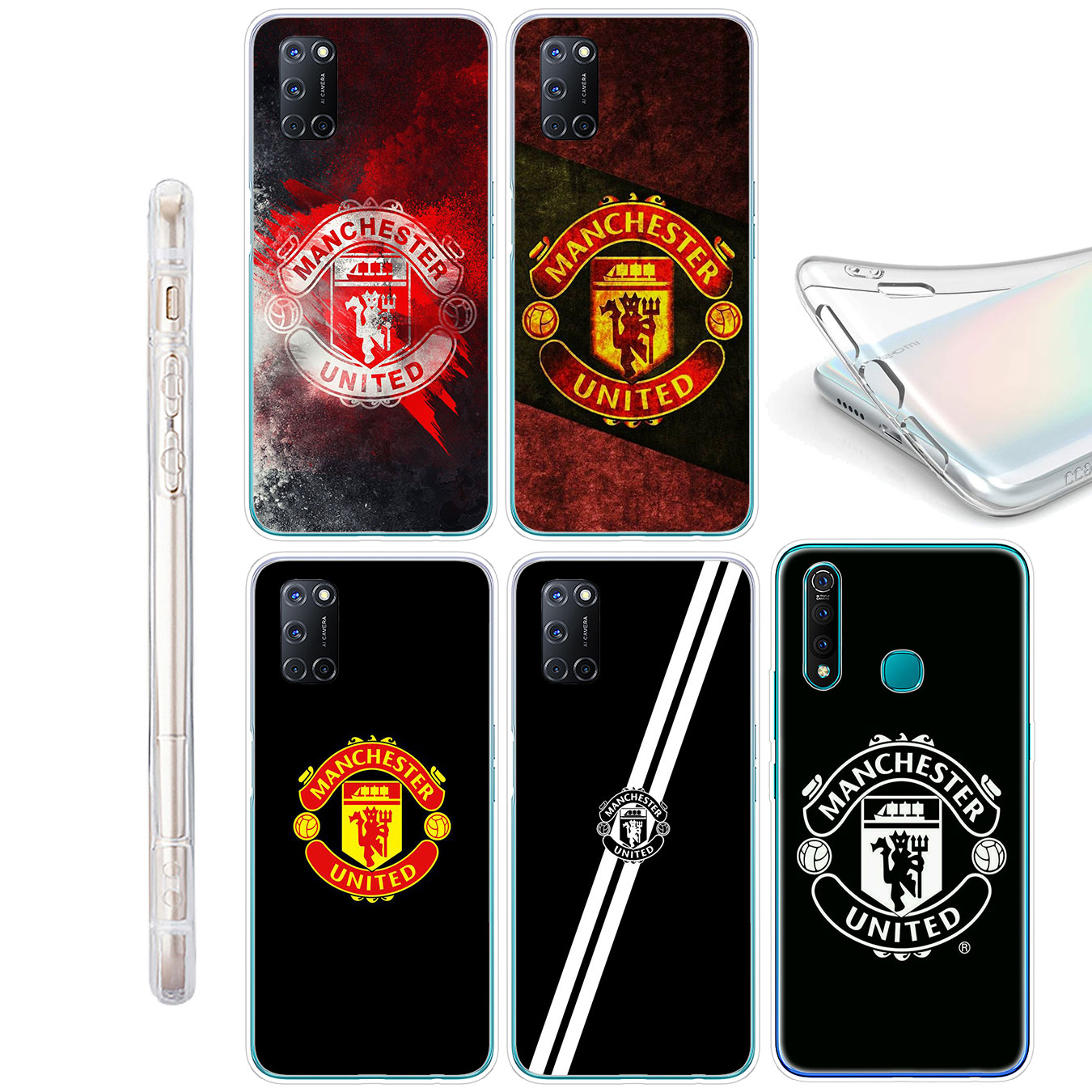 Ốp điện thoại silicon hình FC Manchester United cho iPhone XR X XS Max 7 8 6 6s Plus + 6Plus 7Plus 8Plus