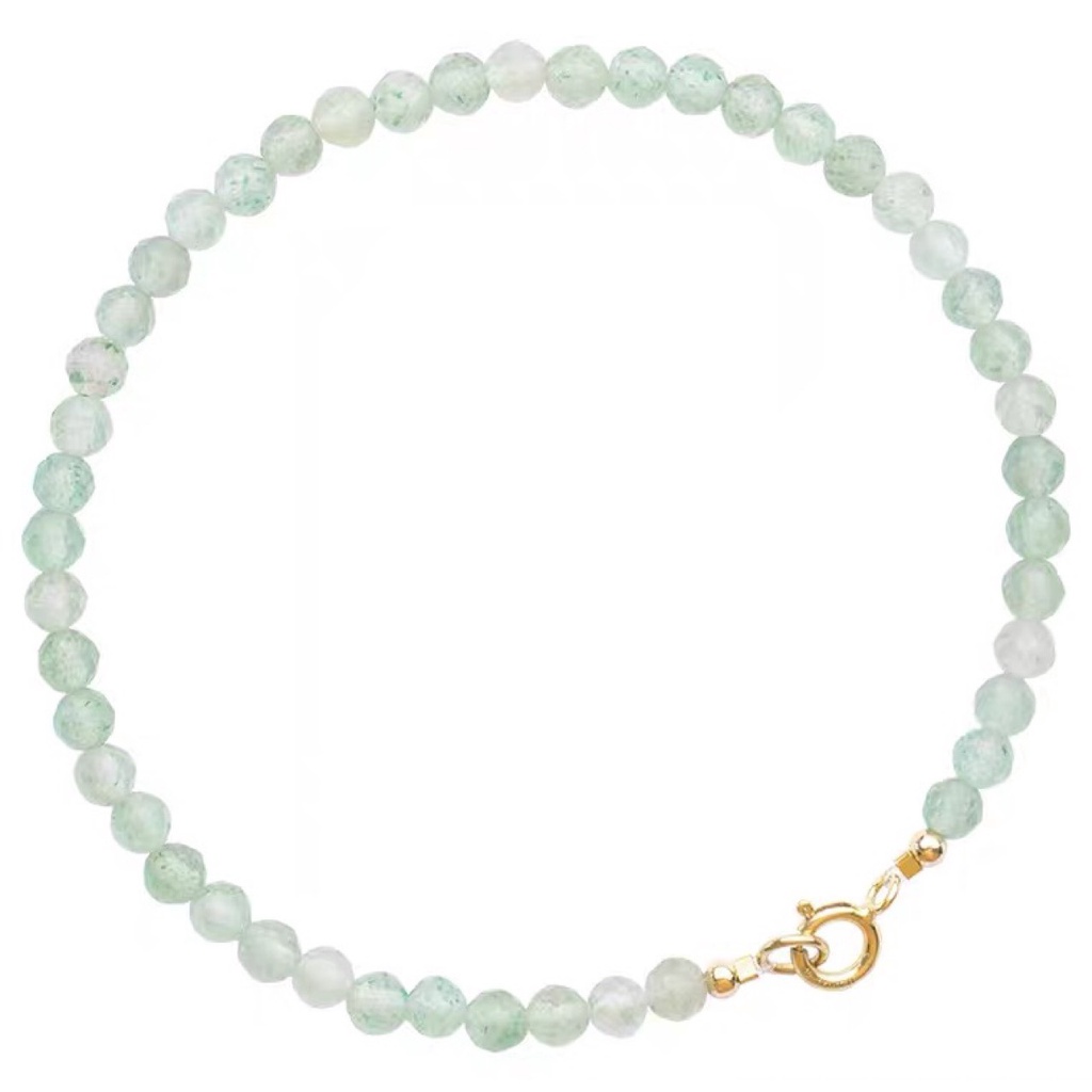 [Hàng Mới] Vòng Tay Hạt Aventurine Xanh Lá Nhạt Phong Cách Retro