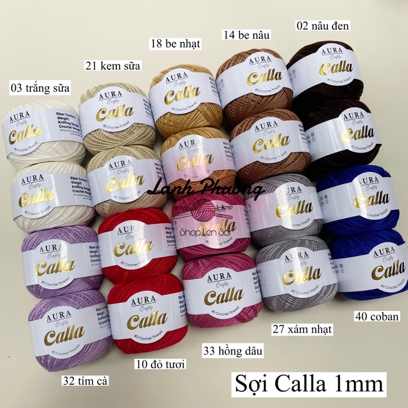 Sợi Calla #3 Crochet Thread Dành Cho Đan Móc Mùa Hè