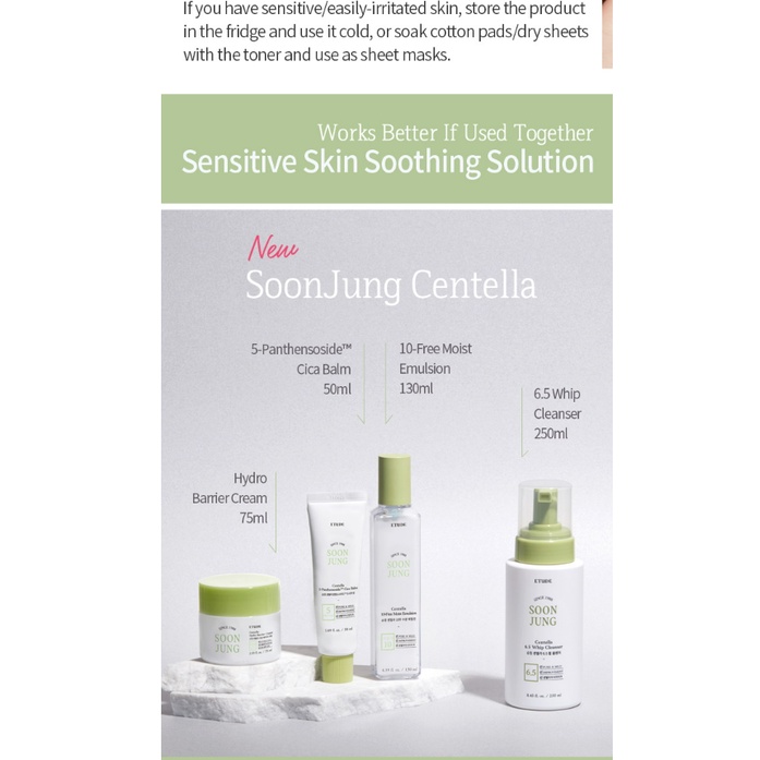 Bộ Mỹ Phẩm Dưỡng Da Cica Và Kem Dưỡng Cica SoonJung Centella