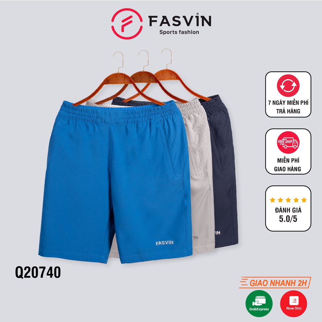 Quần đùi thể thao nam Fasvin Q20264.HN vải gió chun mềm mại co giãn