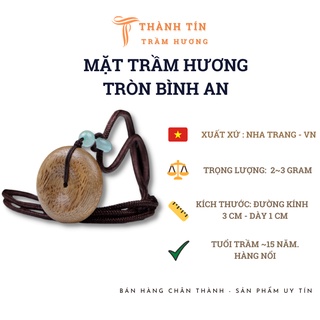 Vòng cổ trầm hương mặt tròn Bình An - Nha Trang Việt Nam Thành Tín Trầm Hương 107