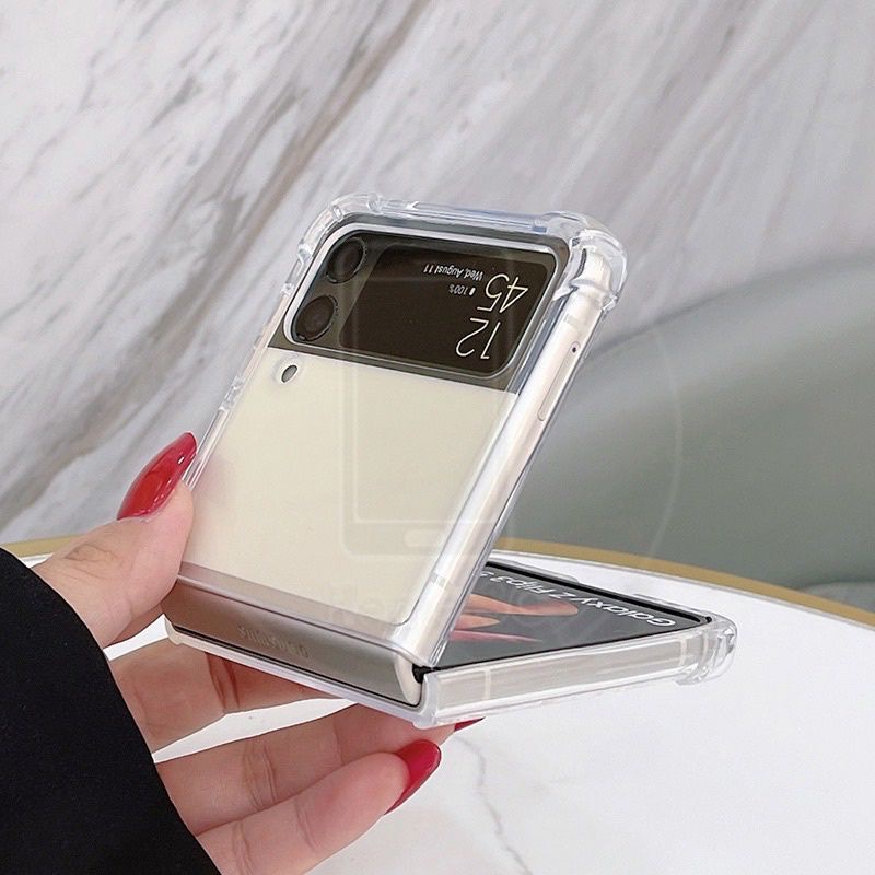 Samsung Z Flip 5/ Z Flip 3 / Z FLIP 4_Ốp lưng trong cứng viền mềm bo viền chống sốc bảo vệ máy siêu tốt