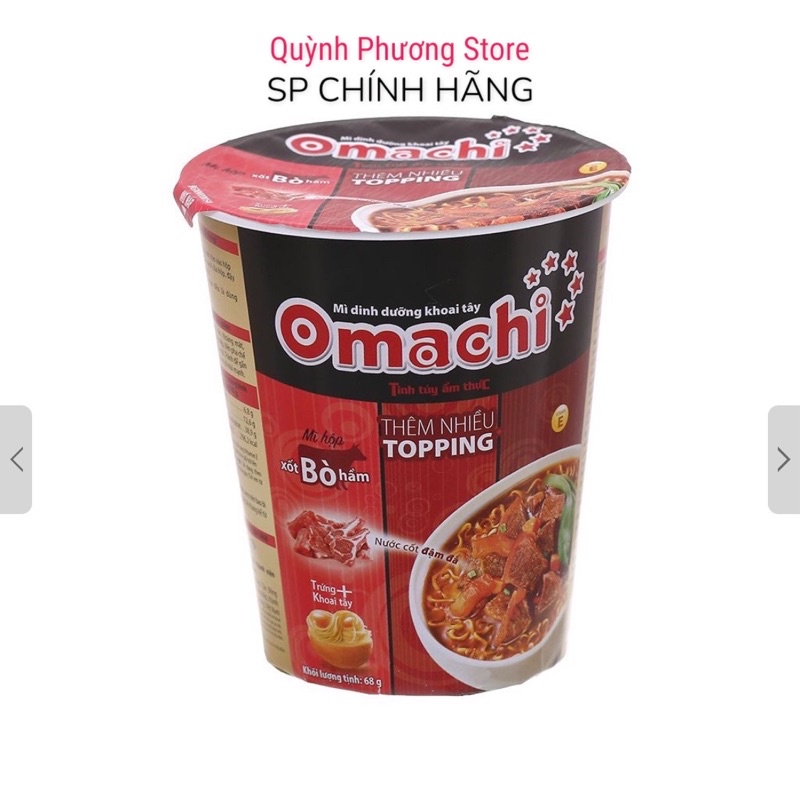 Mì Xốt Bò Hầm OMACHI 68g