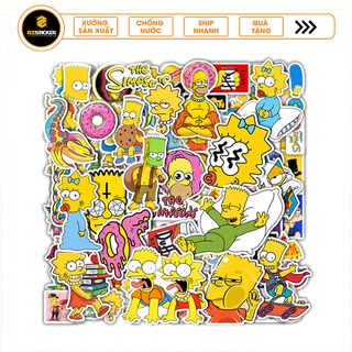 Sticker Chống Thấm Nước Chất Liệu PVC Dán Điện Thoại , Mũ Bảo Hiểm Chủ Đề Simpson