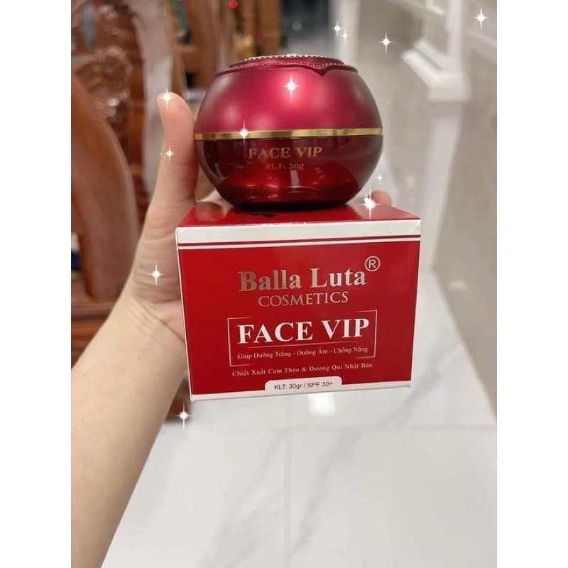 Face Vip 30g Cải Tiến Mới Chất Kem Mềm Balla Luta Chính Hãng