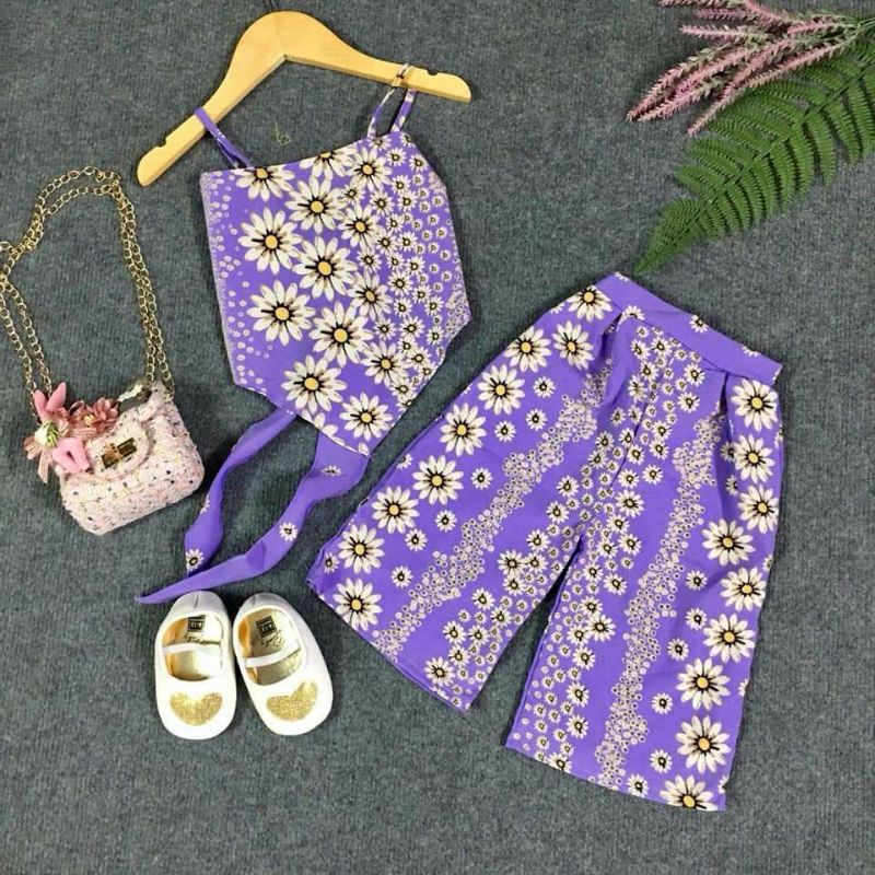 [FREESHIP ĐƠN 50K],[ẢNH THẬT] Bộ Đồ Lụa Mặc Nhà Cho Bé Hoa Cúc Xinh Xắn Hàng Thiết Kế Minmi's Baby Kids SB008