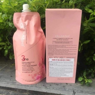 Kem ép side tóc , ép tóc nam nữ hoa anh đào 1000ml siêu thẳng mềm mượt