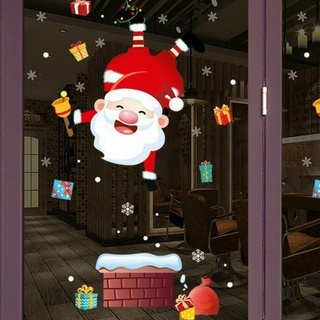 Decal-Miếng Dán Trang Trí Cửa Kính Bằng PVC Mùa Noel