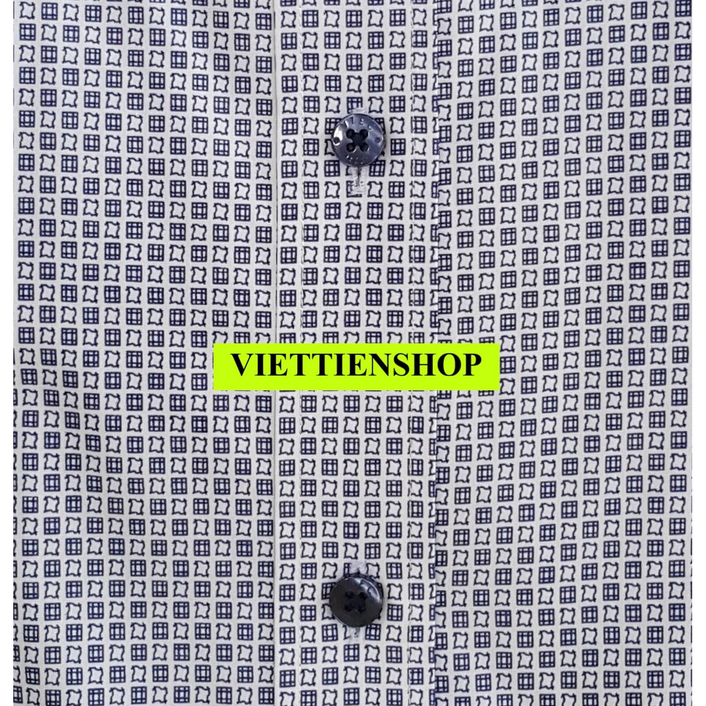 (0201 HVL) ÁO SƠ MI VIỆT TIẾN DÀI TAY VẢI TRE HOA VĂN