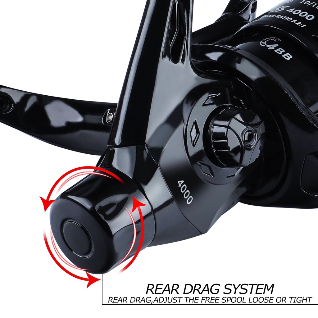 Guồng Quay Câu Cá Sougayilang 4000 Series 4BB Tỷ Lệ Bánh Răng 5.2:1 Trục Quay Nhẹ