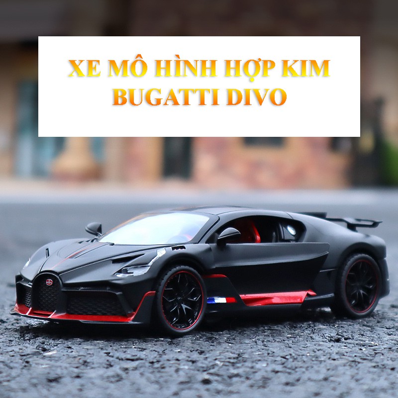 Mô hình siêu xe Bugatti Divo tỉ lệ 1:24 hãng Hengteng phong cách mạnh mẽ, thể thao