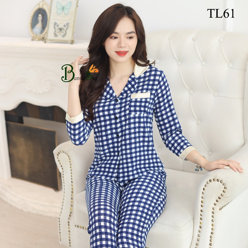 [Bunnysky] Đồ bộ nữ mặc nhà đẹp, quần áo kiểu dáng  pizama xinh lung linh