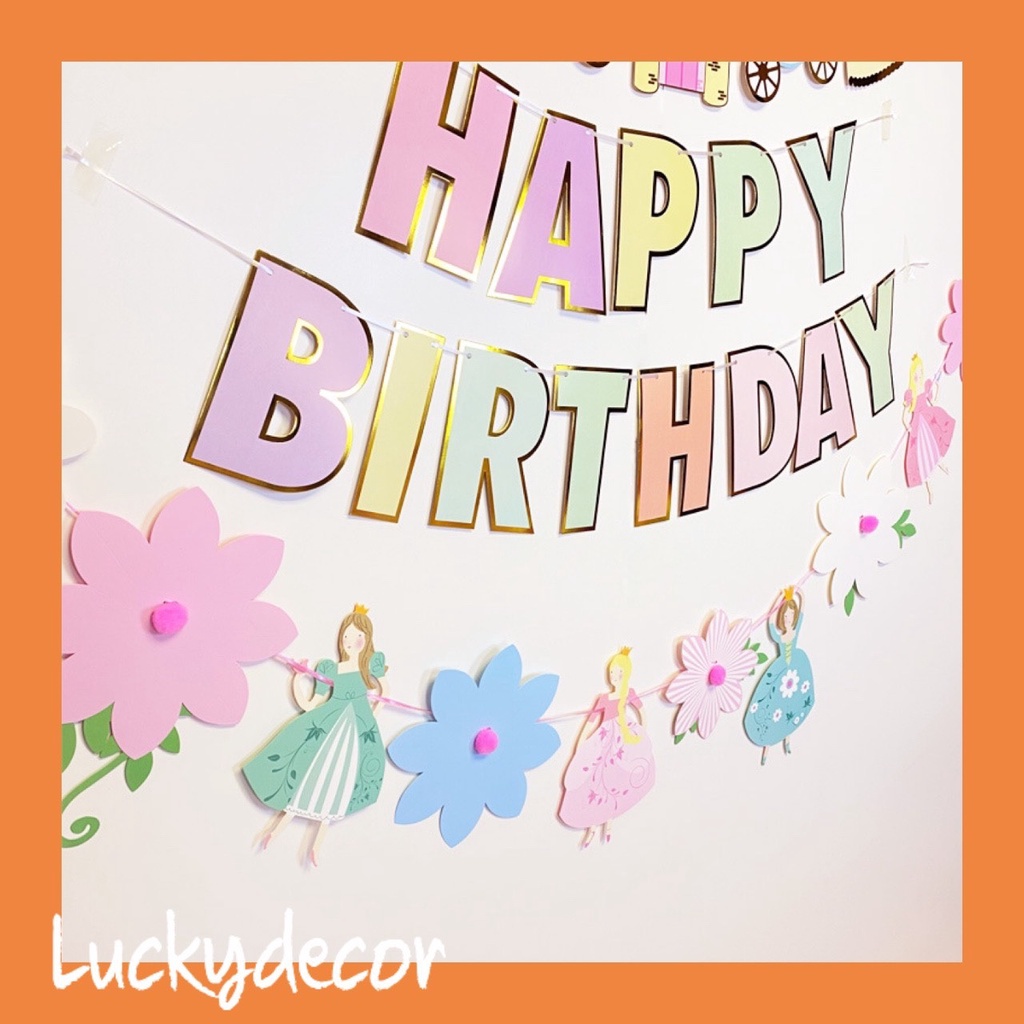 (Video Thật) Dây Chữ Trang Trí Sinh Nhật - Happy Birthday Bằng Giấy YH991