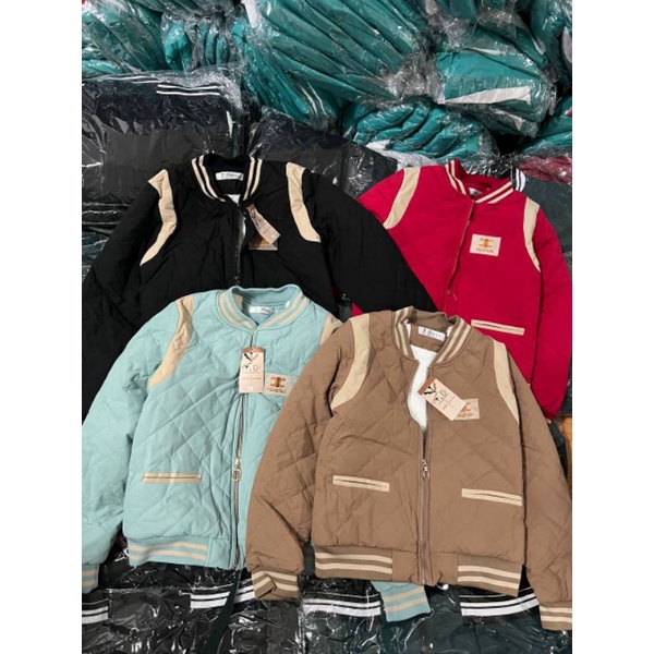 Áo phao nữ trần trám bên trong lót lông xịn sò